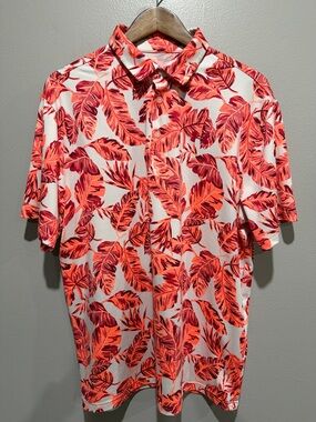 Under Armour The Playoff Polo - Red Leaf Print size L